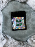 S 4pk Green/Purple K9 Crystal Teardrop