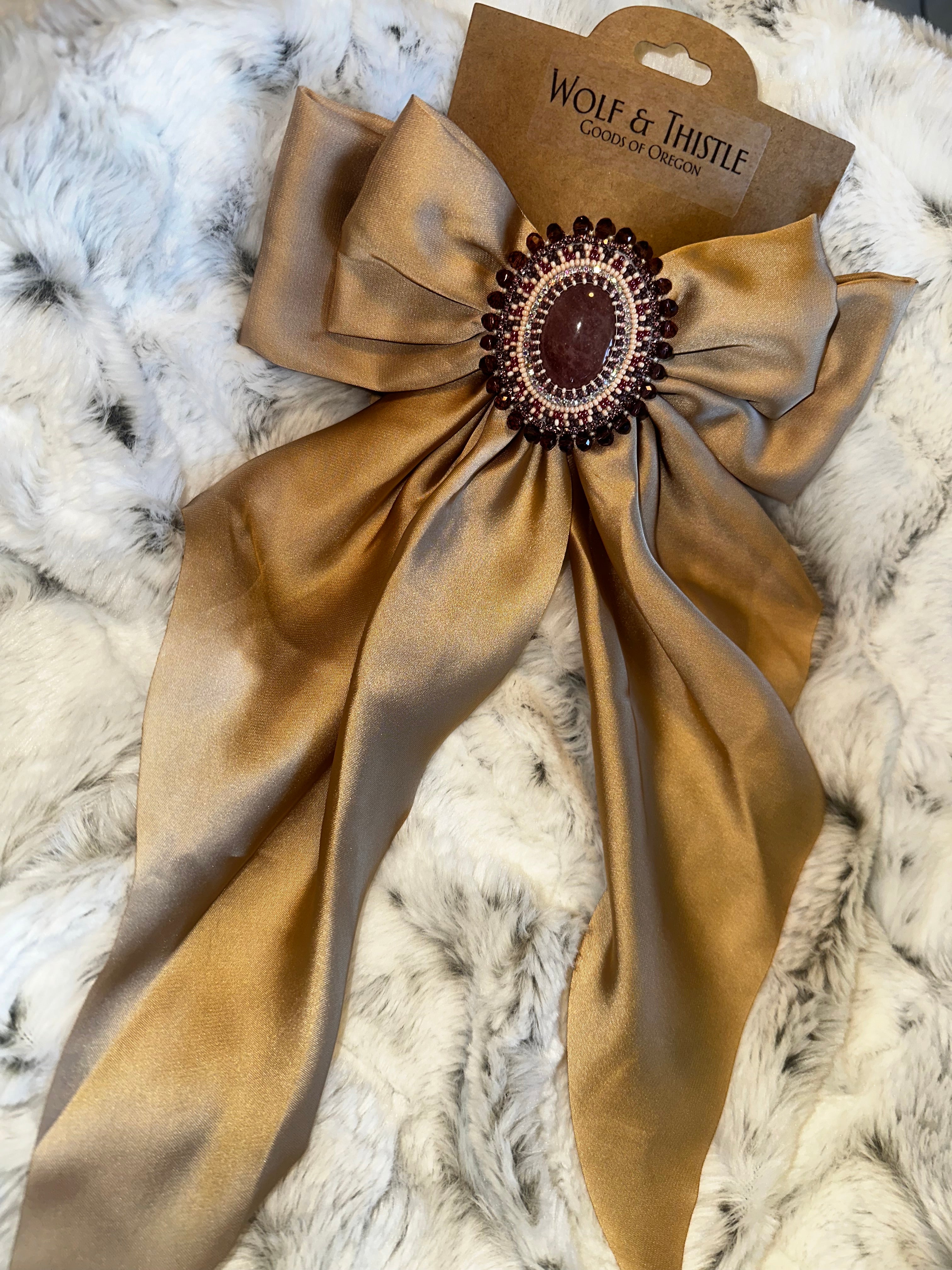 Orchid Echo Stoneheart Khaki bow