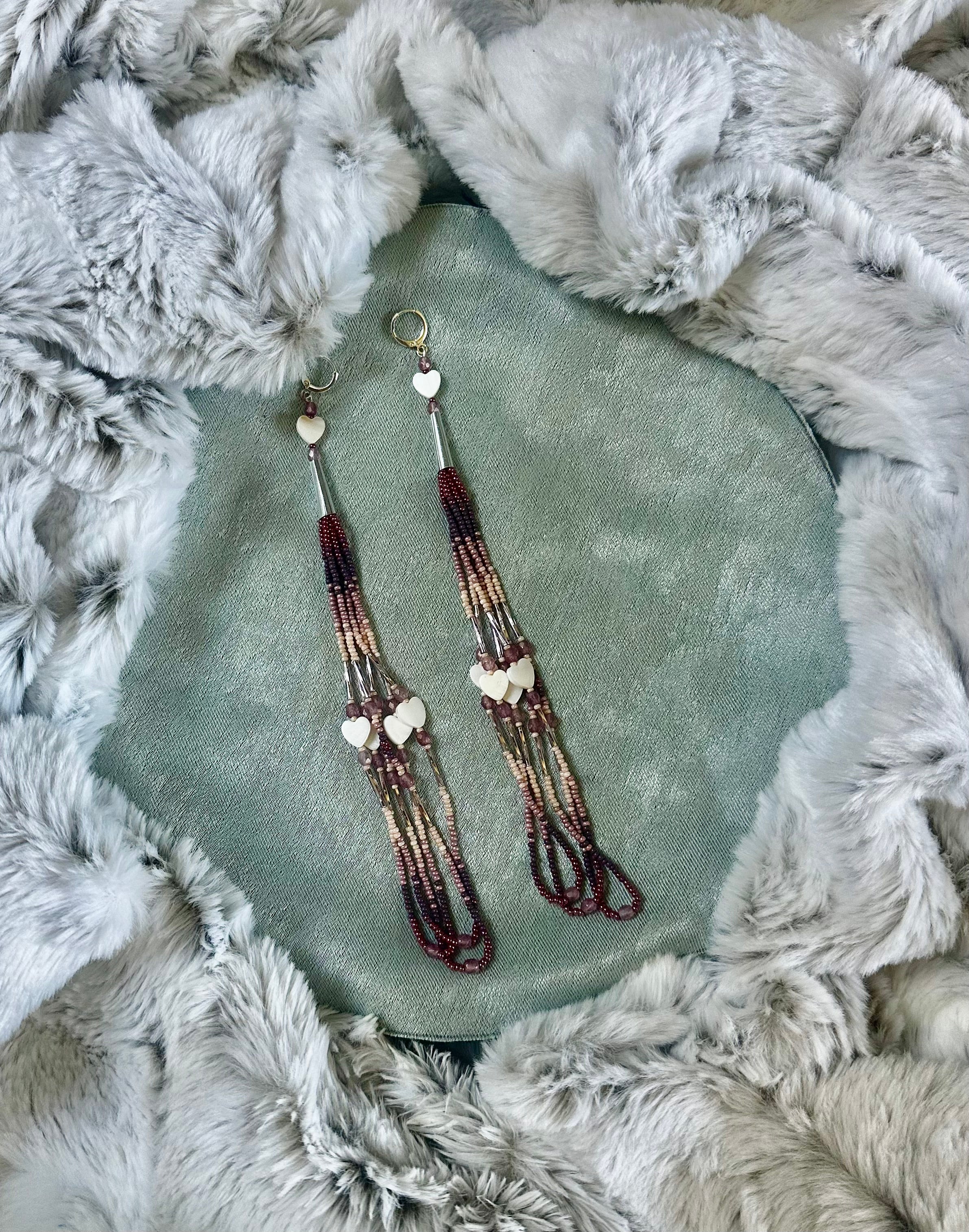 Orchid Echo 7" Duster Earrings