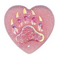 Light Pink Bear Paw Heart Cabochons Set