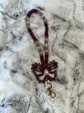 Orchid Echo Beaded-Wrapped Ombre Wristlet