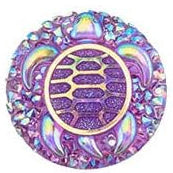 Light Orchid Turtle Cabochons Set