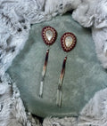 Orchid Echo Mother of pearl petal Earrings with Dangles
