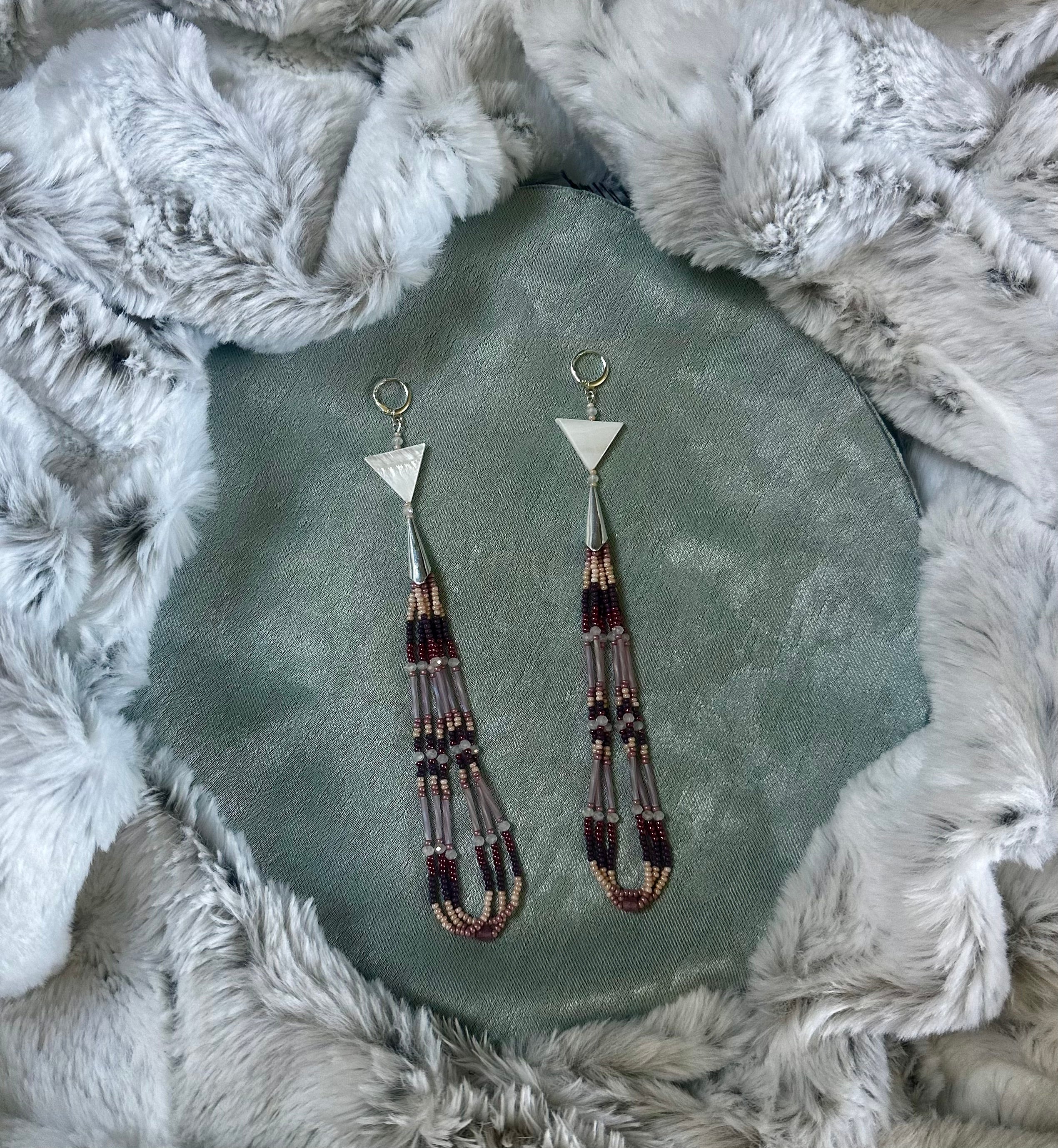 Orchid Echo 5" Duster Earrings