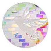 Crystal White Hummingbird Cabochons Set