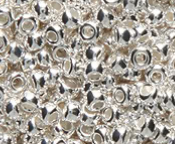 Silver Metallic Czech Seed Bead 11/0