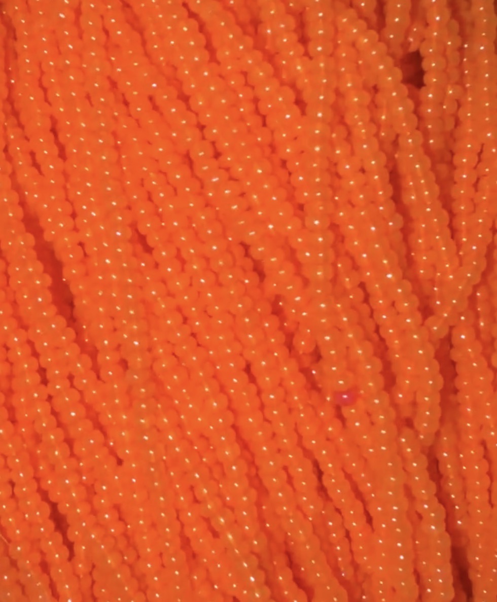 Silk Opal Bright Orange Czech Seed Bead 11/0