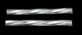 Silverlined Crystal 30mm Twisted Bugles