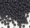 Matte Black Czech Seed Bead 11/0