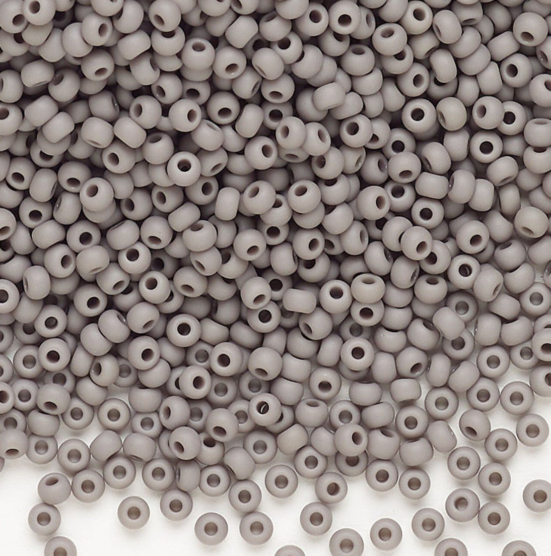 Matte Grey Czech Seed Bead 11/0