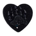 Black Bear Paw Heart Cabochons Set