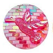 Hot Pink Hummingbird Cabochons Set
