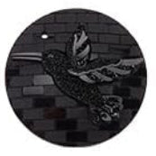 Black Hummingbird Cabochons Set