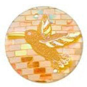 Yellow Hummingbird Cabochons Set