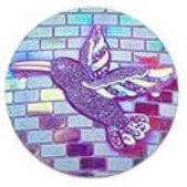 Dark Orchid Hummingbird Cabochons Set