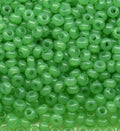Alabaster Bright Green Czech Seed Bead 11/0