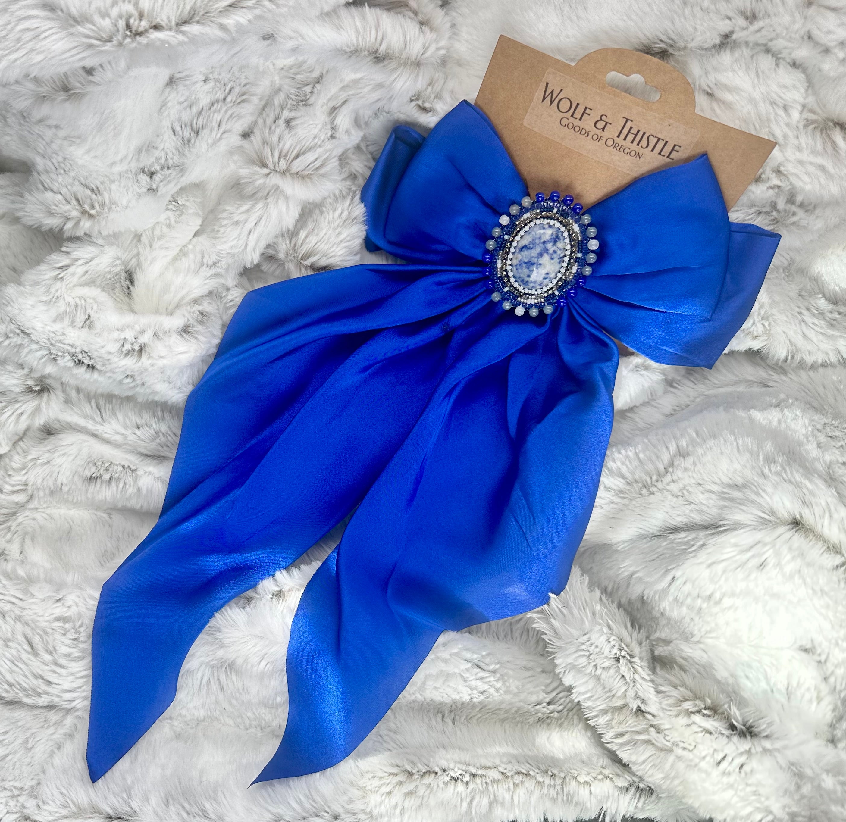 Royal Blue Stoneheart Bow