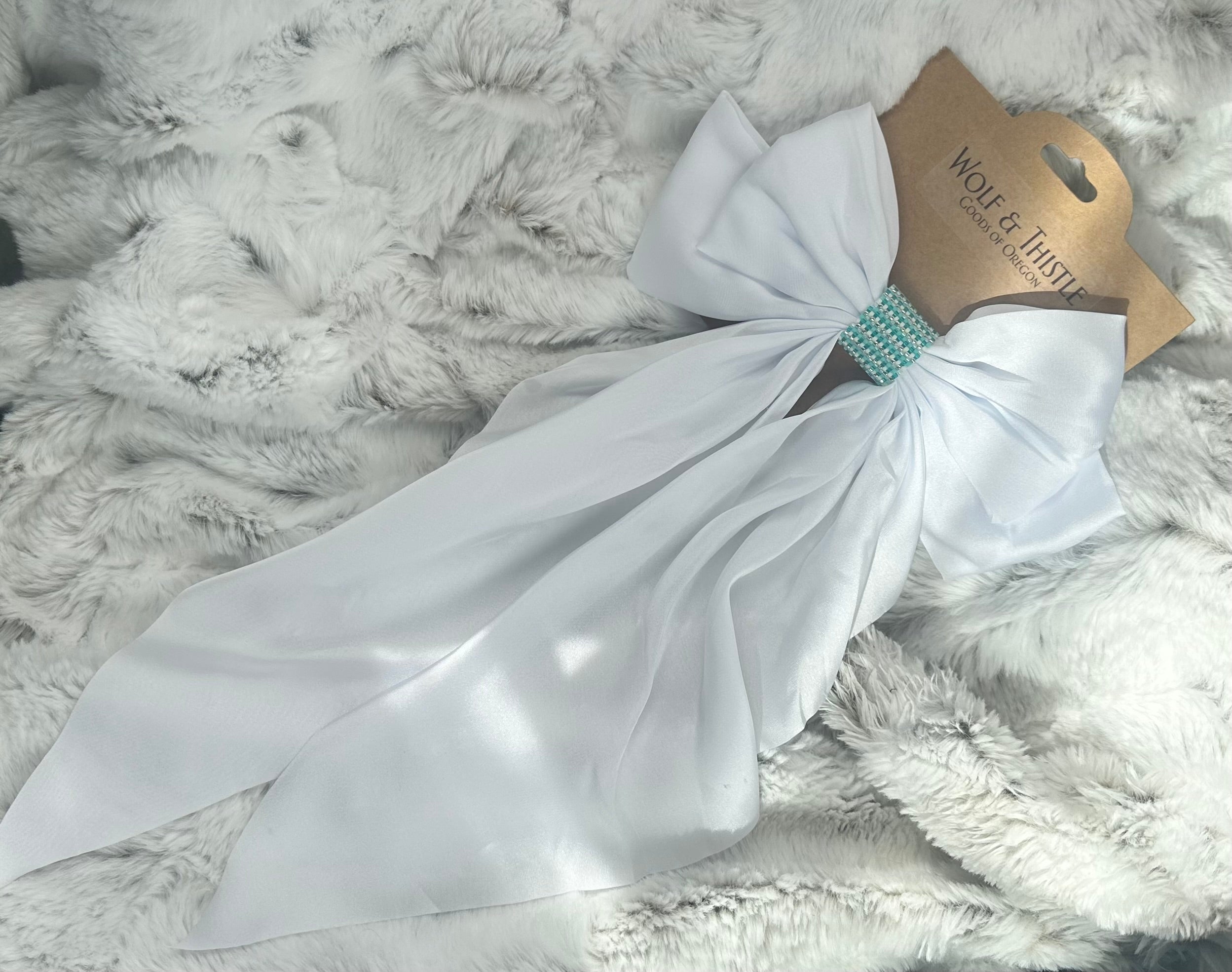 White Threaded Traditions Bow
