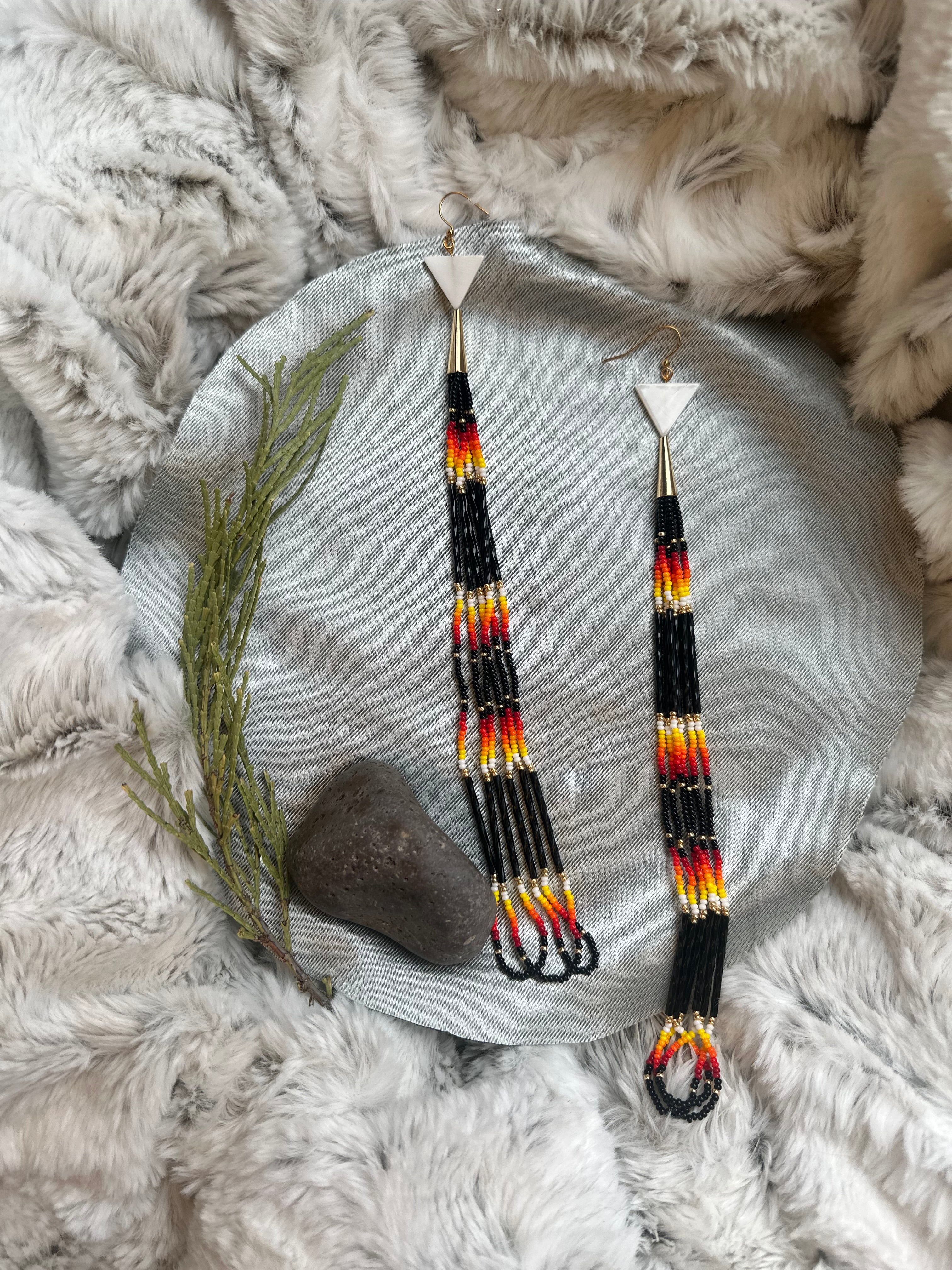 Firelight 7.5" Duster Earrings