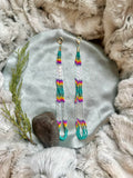 Teal Neon Daydream Duster Earrings