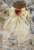 Little Sacred Sunrise Cream Hearts Bow