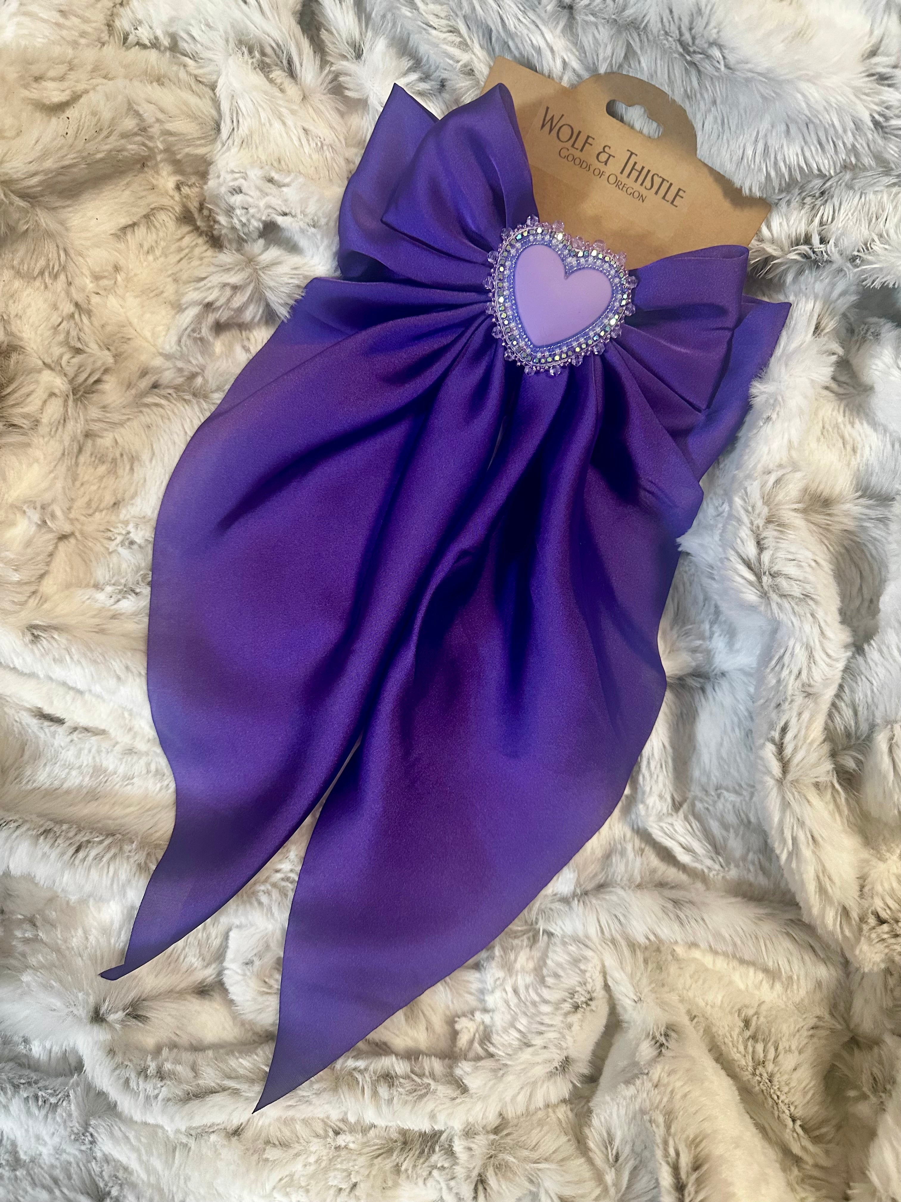 Little Grape Hearts Bow