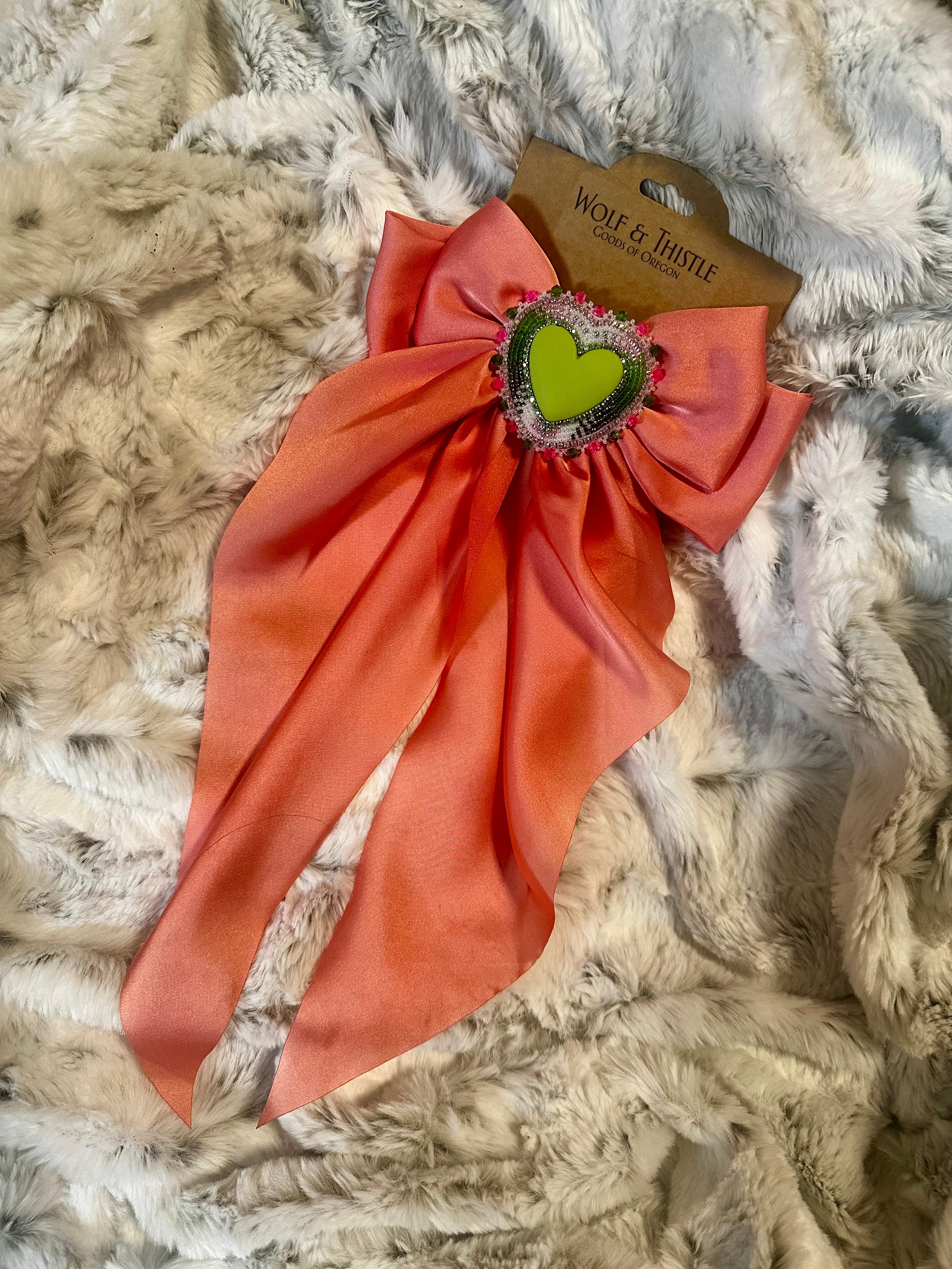 Little Watermelon Hearts Bow