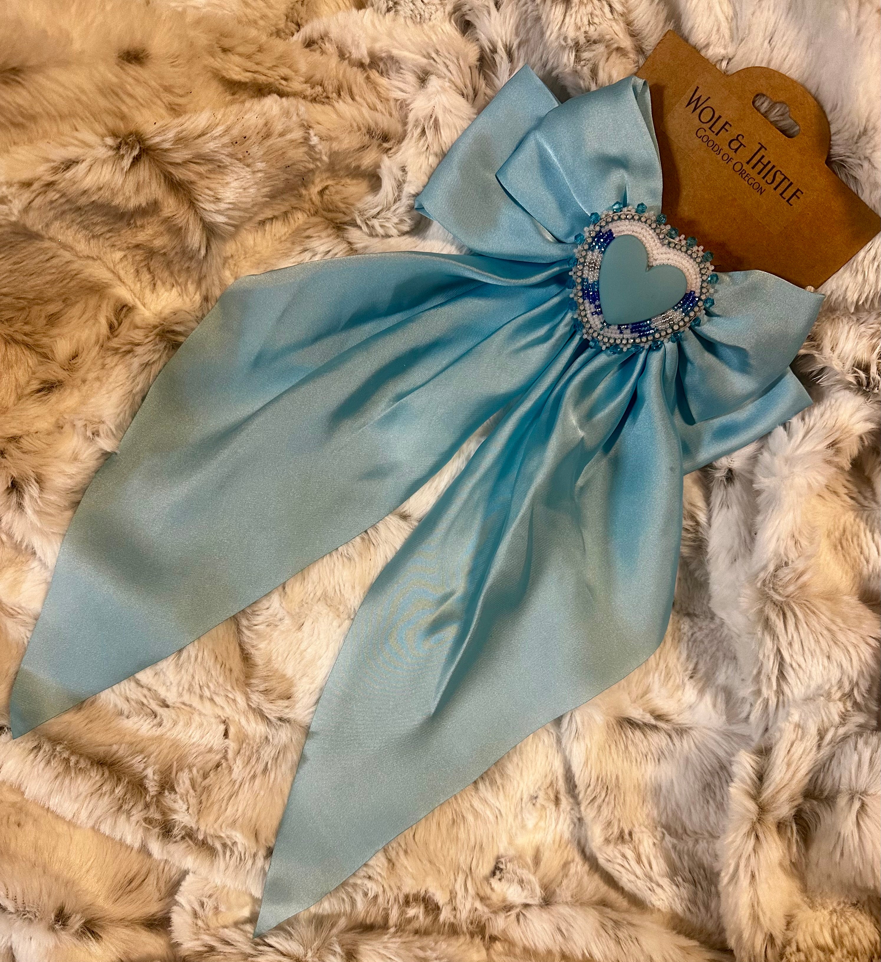 Little Blueberry Hearts Bow