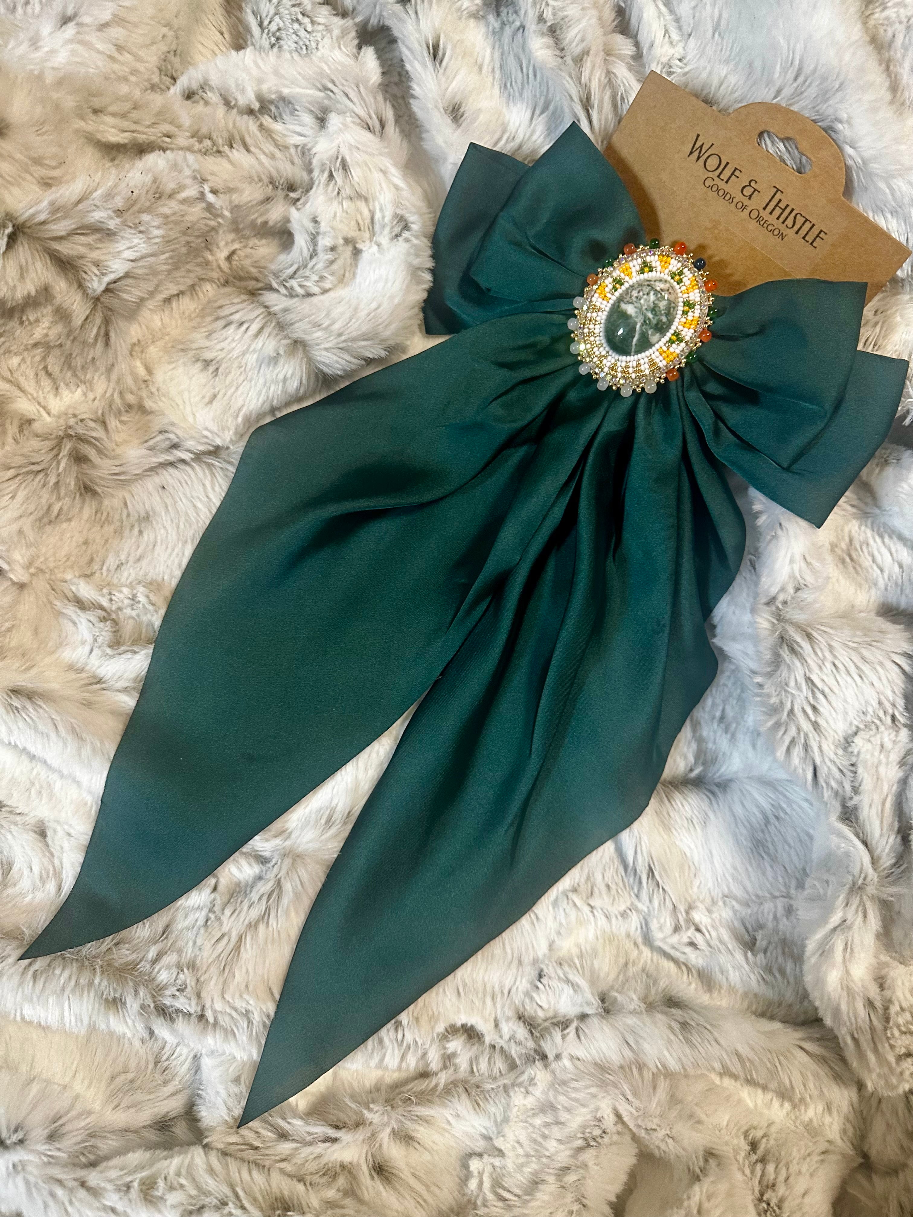 Dark Teal/Forrest Green Stoneheart Bow