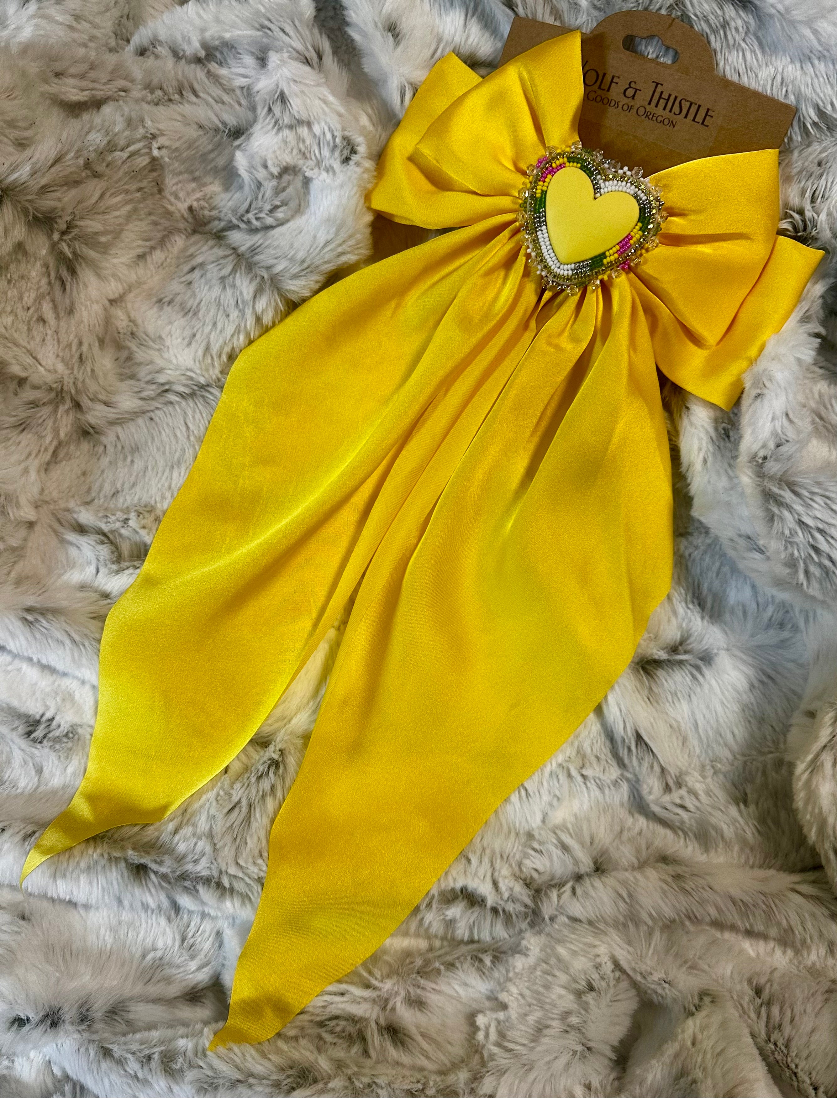 Little Pink Lemonade Hearts Bow